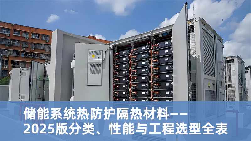 儲(chǔ)能系統(tǒng)熱防護(hù)隔熱材料——2025版分類(lèi)、性能與工程選型全表